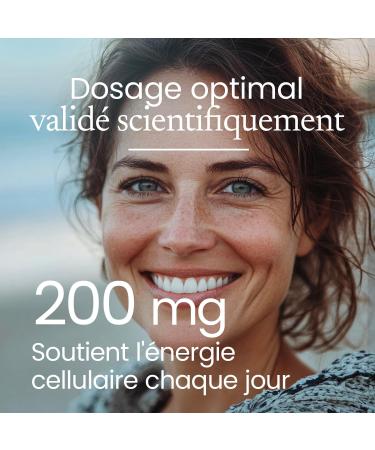 COENZYME Q10 Pure | 200 mg d Ubiquinone Stable par Dose | Antioxydant Puissant pour Effet Anti- ge | Biodisponibilit Maximale | Fermentation Naturelle | 60 G lules | Made in France | Terravita - Buy Online on GoSupps.com