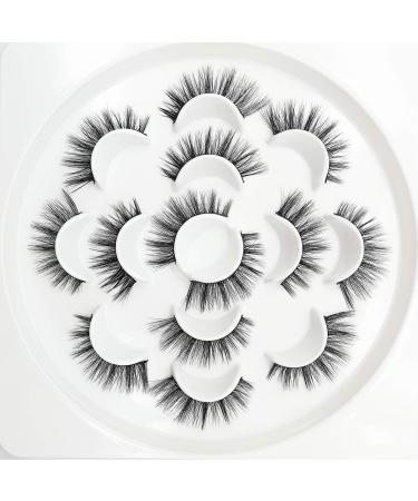 3D Eyelashes False Eyelashes Natural Look Handmade Artificial Eyelashes Fluffy Lashes Reusable Multipack (7 Pairs) - Buy Online on GoSupps.com