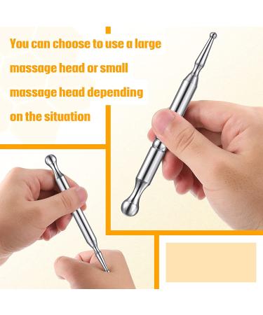 Stainless Steel Acupressure Massage Pen - Deep Tissue Manual Acupuncture Tool for Full Body Relaxation - Buy Online on GoSupps.com