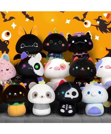 Mewaii 8'' Soft Skeleton Bat Mushroom Pillow Stuffed Animal Plush - Cuddly Black Toy for Kids | 8 Inch Plushie Squishy - Buy Online on GoSupps.com