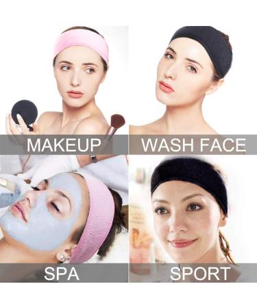2 Piece Spa Hair Band Set - Terry Cloth Makeup & Sports Headbands for Yoga & Hair Protection - Buy Online on GoSupps.com