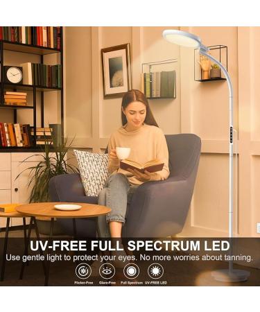 Sunlamlux UV-Free Light Therapy Lamp - 10000 Lux Floor Sun Lamp with Remote Control - Ideal for Reading  Office  and Home Use - Buy Online on GoSupps.com