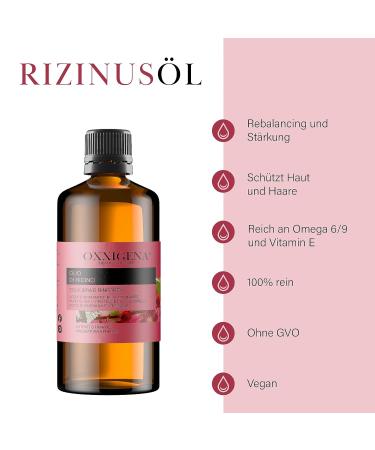 Oxxigena 100% Pure Native Castor Oil - 1L Cold-Pressed for Skin & Hair - Vegan & GMO-Free - Nourishing & Moisturizing - Buy Online on GoSupps.com