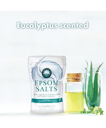 Elysium Spa Natural Eucalyptus Epsom Salts 450g - Soothing Bath Salt for Relaxation - Buy Online on GoSupps.com