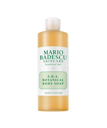 Mario Badescu A.H.A Botanical Body Soap for All Skin Types | Body Wash with Grapefruit & Ginseng Extracts | Rejuvenates & Visibly Brightens Skin 16 Fl Oz (Pack of 1)