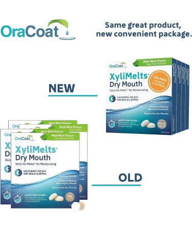 Oracoat Xylimelts Mild Mint Oral Adhering Discs 160 Count - Pack of 4 - Buy Online on GoSupps.com