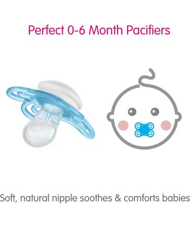 MAM Perfect Night Pacifiers (2 Pacifiers & Sterilizing Box) MAM Soother with a Silicone Nipple Glow in the Dark Pacifiers Baby Essentials Girl 0-6 Months - Buy Online on GoSupps.com