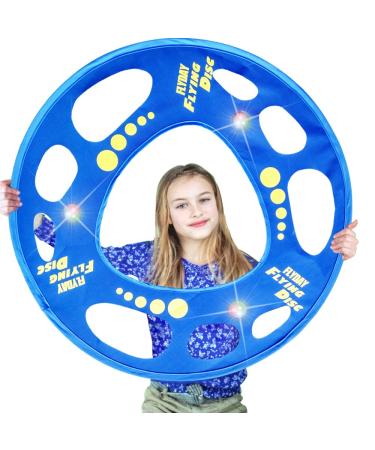FLYDAY Flying Disc Soft for Kids with LED Lights Flying Ring,Birthday Outdoor Play Medium