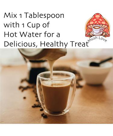 Mush Love Super 7 Mushroom Cappuccino coffee fortified with Fantastic Fungi Super 7 Mushroom Extract Blend (50 Grams) 50 g (Pack of 1) - Buy Online on GoSupps.com