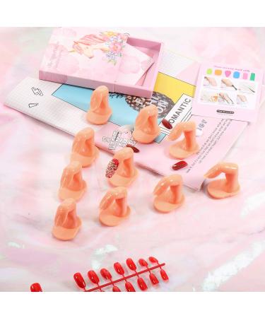 20-Piece Manicure Training Fingers with False Nails for Nail Art Practice and Display - Buy Online on GoSupps.com