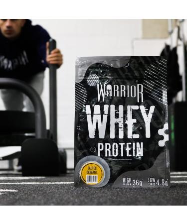 Warrior Whey Protein Powder - 36g Protein, Low Sugar & Carbs, GMP Certified, 1kg Strawberry Cr me - Buy Online on GoSupps.com