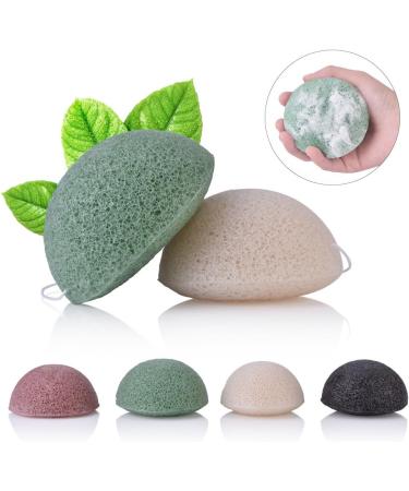 Natural Konjac Face Sponge - Gentle Facial Cleaning & Exfoliating for Radiant Skin | Premium Konjac Sponge Puff - Buy Online on GoSupps.com