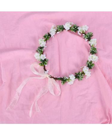 VALICLUD bridal headwear flower girl Green Flower Women Flower Headband artificial garland Handmade Adjustable Flower veil headband hair accessories for girls crown woman white wedding - Buy Online on GoSupps.com