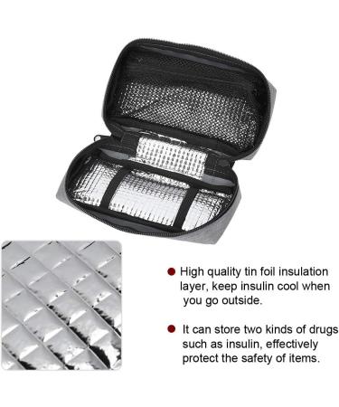 Insulin Cooler Protector Bag - Gray Optional Medicine Cooling Pouch for Travel, Office & Outdoor Sports - Inhaler Case for Elderly & Kids - Keeps Medicine Cool (Grey) - Buy Online on GoSupps.com