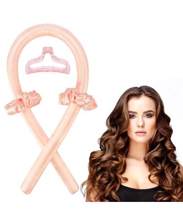 URAQT Heatless Curling Rod Headband Hair Curler for Long Hair Soft Silk Ribbon Sleeping Hair Rollers Wave Curls Lazy Curler Set DIY Hair Styling Tools Champagne gold