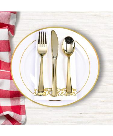 200 Pack Gold Paper Napkins Guest Towels - Premium 3-Ply Disposable Dinner Napkins for Parties, Weddings & Events - Soft, Absorbent Kitchen Napkins - Buy Online on GoSupps.com