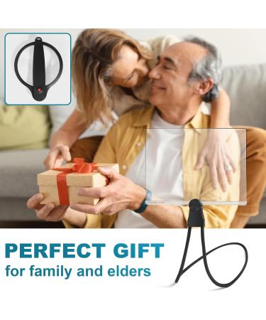 5X Hands-Free Magnifying Glass for Neck Wear 6.7" x 9.5" Larger Full Page Magnifying Lens with 10X Foldable Handheld Magnifying Glass for Seniors and Low Vision Person (White) - Buy Online on GoSupps.com