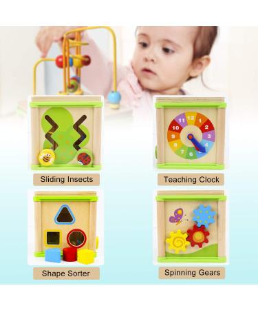 Top Bright Motoric Cube 5-in-1 Wooden Activity Game Center for Kids 1 Year & Up | Educational Gifts for Boys & Girls - Buy Online on GoSupps.com