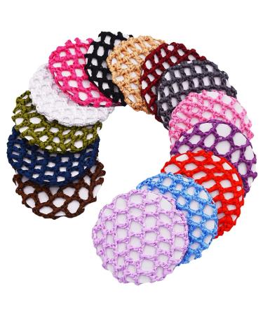 Lurrose 14pcs Crochet Hair Net Bun Cover | Colorful Hair Covers for Sleeping & Styling - Shop Now! - Buy Online on GoSupps.com