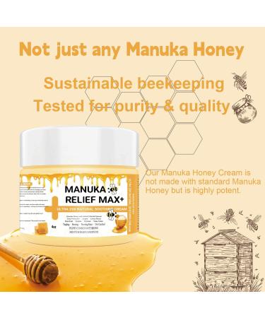TGTXDEA 2packs Max Strength Treat Natural Organic Manuka Honey Cream Ointment Soothing Relief for Dry Heat Rash Itching Eczema Psoriasis Leg Stomach Armpit Foot Hand - Buy Online on GoSupps.com