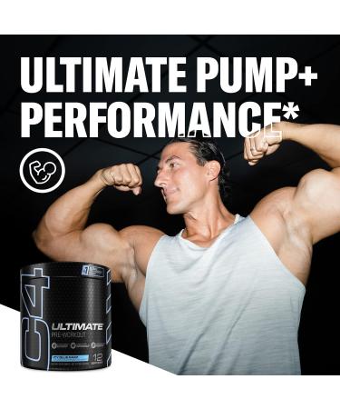 Cellucor C4 Ultimate Icy Blue Raz Pre Workout Powder - Sugar Free Energy Supplement for Men & Women | 300mg Caffeine + 3.2g Beta Alanine + 2 Patented Creatines | 12 Servings - Buy Online on GoSupps.com
