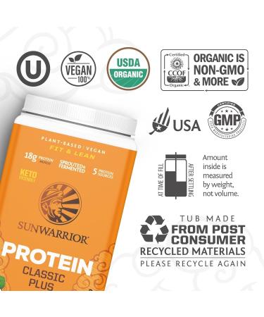  Tudor Sunwariorr Organic Vegan Plant Based Protein Powder | 5 Super Foods Quinoa Chia Seed Soy-Free Dairy Free Gluten Free Non-GMO | Vanilla 30 Servings | - Buy Online on GoSupps.com