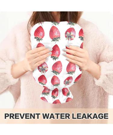 Naanle Strawberry Heat Bottle - 1L Transparent Hot Water Bottle for Pain Relief & Cold Therapy | Ideal for Bed Hand & Foot - Buy Online on GoSupps.com