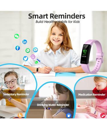 Buy IP68 Waterproof Fitness Tracker Watch for Kids - Heart Rate & Sleep Monitor 11 Sports Modes Pedometer - Perfect Gift for Boys & Girls in Pink - Buy Online on GoSupps.com