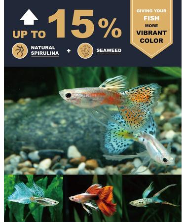 Ultra Fresh Royal Guppy Mignon Pellet - Natural Guppy Food with Sword Prawns, Spirulina & Seaweeds - 4.6 oz Pack - Highly Nutritious & Preservative-Free for Vibrant Color & Cleaner Water - Buy Online on GoSupps.com