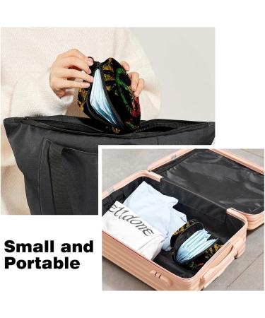 Jamaica Pacifist Shield Marijuana Leaves Sanitary Napkin Storage Bag | Portable Period Pocket for Women & Teens | Menstrual Cup Bags & Silent Insert Holder - Buy Online on GoSupps.com