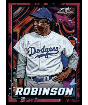 2022 Topps Fire Flame #174 Jackie Robinson NM-MT Brooklyn Dodgers Baseball Trading Card