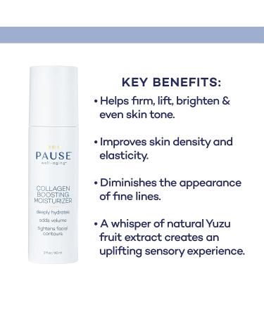 Pause Well Aging Collagen Boosting Moisturizer - Hyaluronic Acid, Vitamin B3 & C - 2 fl oz - Buy Online on GoSupps.com