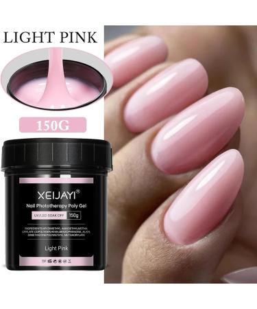Light Pink Builder Nail Gel 150g Hard Gel for Nails Large Capacity Nail Strengthen Gel for Extending & Broken Nails Repair Strengthen Nail Gel for Nail Art Manicure for women and girls - Buy Online on GoSupps.com