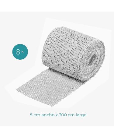 8 x Plaster Bandages for Crafts - 5 x 300 cm Plasterboard for Body Shapes & Pregnancy - White - Buy Online on GoSupps.com