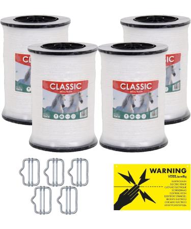 Voss.Farming 40mm Classic Pasture Fence Band - 800m Niro White Electric Horse & Pony Fencing - Buy Online on GoSupps.com