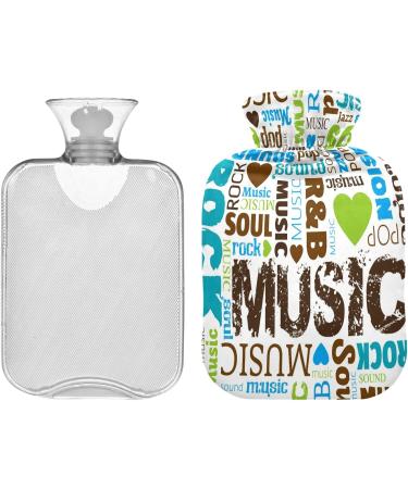 Buy Naanle Music Hot Water Bottle 1L Heat & Cold Therapy for Pain Relief | Transparent Bag Hand & Foot Warmer - Buy Online on GoSupps.com