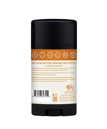 American Provenance All Natural Deodorant for Men - Aluminum Free Deodorant for Men that Lasts All Day - Made in the USA with Essential Oils & Cruelty Free - Sandalwood & Bergamot (1 Pack) - Buy Online on GoSupps.com