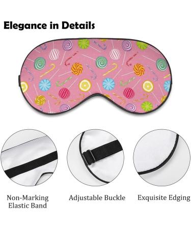 Colorful Lollipops & Dots Sleep Mask for Women | Adjustable Eye Shades Cover with Elastic Strap - Shop Internationally - Buy Online on GoSupps.com