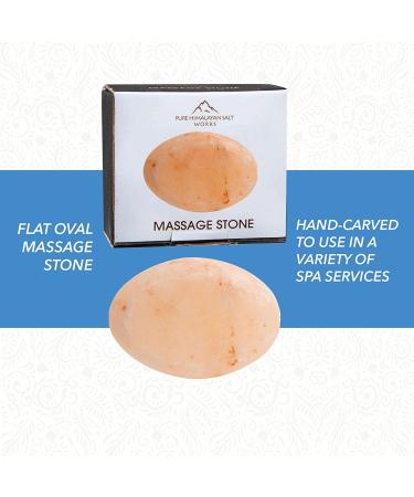 Pink Himalayan Salt Massage Stones for Therapy & Scrubs - Hand-carved Flat Oval Stones, 2.5W x 3.5L x 1D (Pack of 6) - Buy Online on GoSupps.com