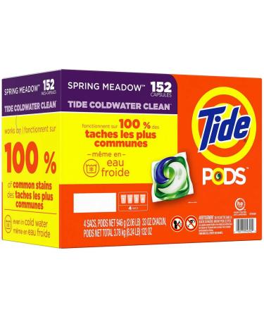 TIDE PODS Spring Meadow 152 Count - Powerful Detergent Pods for Brilliant Clean | Best International Shipping - Buy Online on GoSupps.com