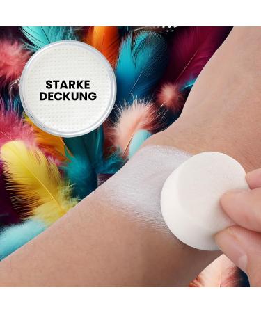  Festicy Festicy Professional theatre makeup white 40 g with mushrooms | Carnival makeup 2025 EN 71-3 & REACH | White makeup for at l - Buy Online on GoSupps.com