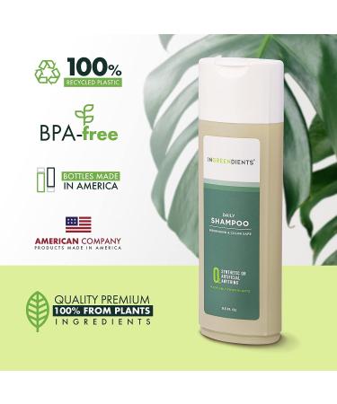 Ingreendients Sulfate Free Vegan Shampoo with Organic Apple Cider Vinegar & Tea Tree Oil - Restores Shine, Color Safe, Paraben & Gluten Free, Silicone Free | pH Balanced - Buy Online on GoSupps.com