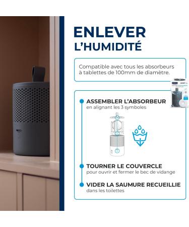 STARWAX - Moisture absorber and absorbent tablet 500 g - Absorbs moisture and prevents mold - Gray - Odorless - Noise free - Buy Online on GoSupps.com