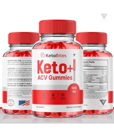 Keto Bites ACV Gummies - Advanced Weight Loss Formula | Apple Cider Vinegar Detox Cleanse | 300 Gummies - Buy Online on GoSupps.com