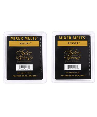 Tyler Candle Company Resort 1.9 Ounce Scented Mixer Wax Melt Cubes for Tart Burner Pack of 2
