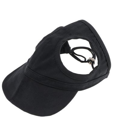 Ototec dog-baseball cap pet sports cap pet hood dog-parents-child hat adjustable canvas hat for pet dog summer outdoor sports travel black size M size black