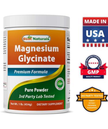 Best Naturals Magnesium Glycinate Powder - 1 Pound (1 LB (Pack of 1)) Unflavored 16 Ounce (Pack of 1) - Buy Online on GoSupps.com