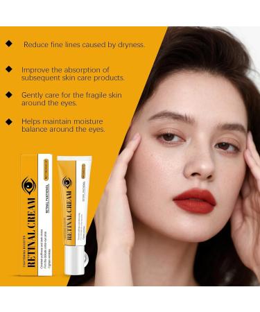  Nuvilo Retinol and Retinal Eye Serum Anti-Aging Retinal Tightening Booster with Peptides and Hyaluronic Acid Moisturizing Eye Cream Smooth Wrinkles and Fine Lines Brightens Dark Circles (6pcs) - Buy Online on GoSupps.com