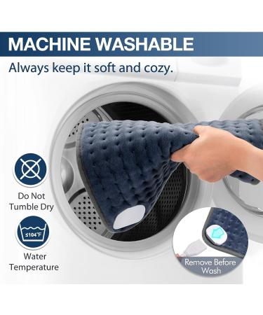 DAILYLIFE 17x33 Heating Pad Electric Blanket | UL Certified, 6 Heating Settings, Overheating Protection | Auto-Off, Machine Washable | Deep Blue Classic - Buy Online on GoSupps.com