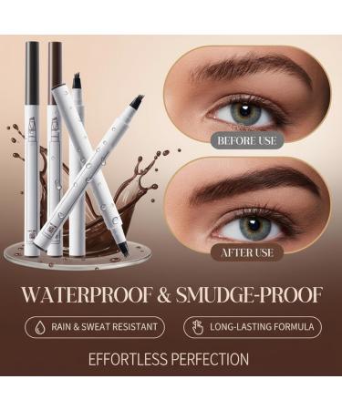 Lot de 2 crayons sourcils imperm ables pour microblading avec pointe ultra fine pour cheveux comme des traits sourcils d'aspect naturel anti-taches marron Brun - Buy Online on GoSupps.com
